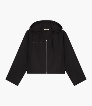 (gaia)PLNT Nylon Cropped Jacket—Black