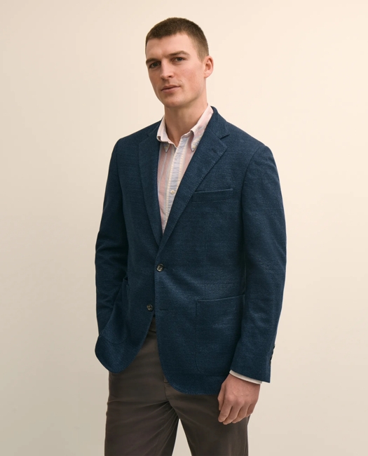 Image of Classic Fit Linen-Cotton Knit Sport Coat