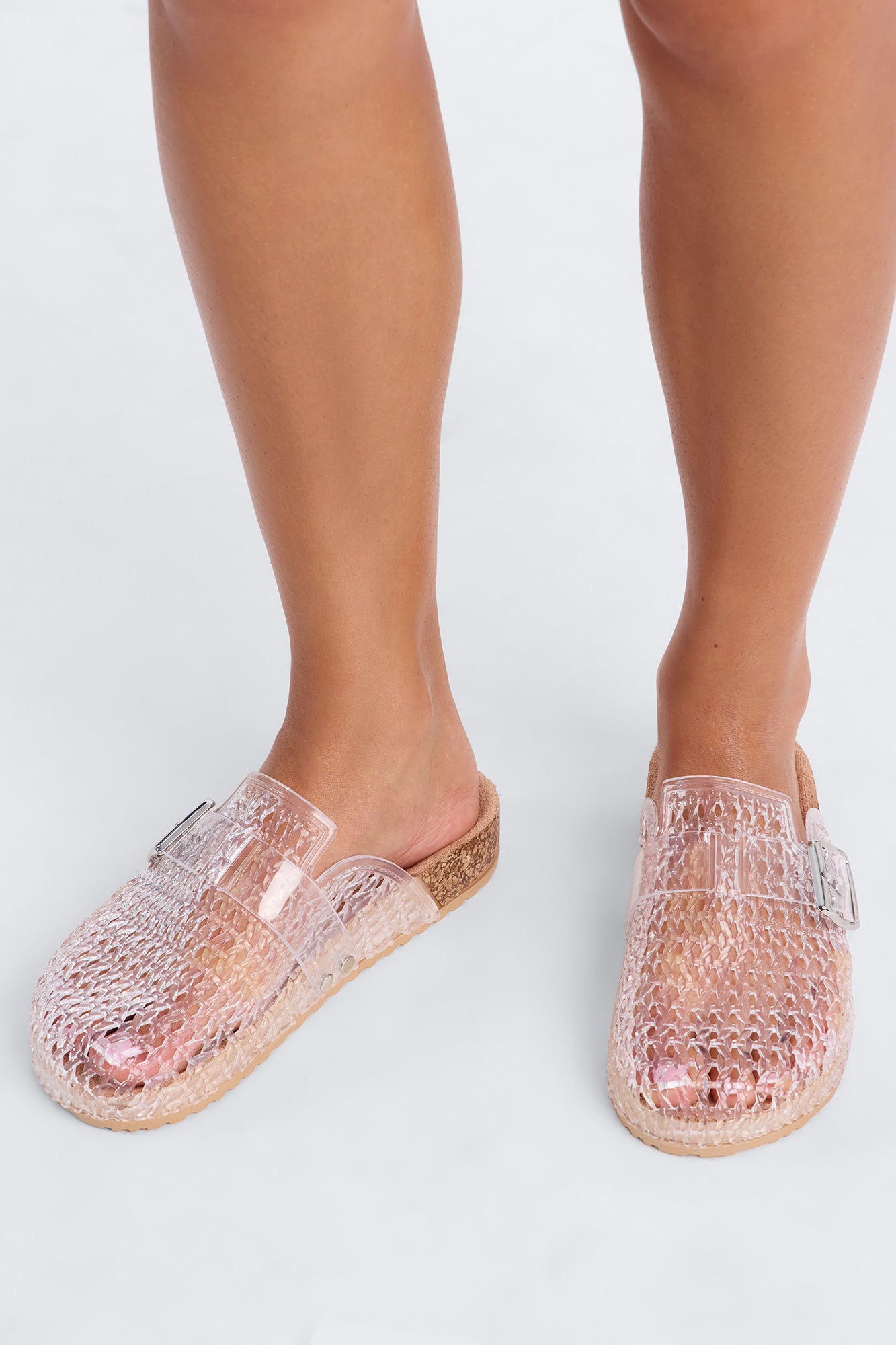 Image of Anny Buckle Jelly Slides - Clear