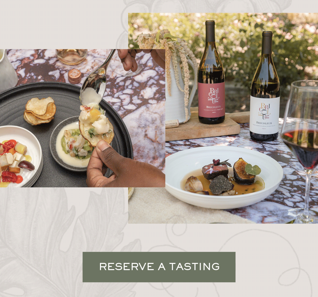 Join Bricoleur for a wine & food tasting