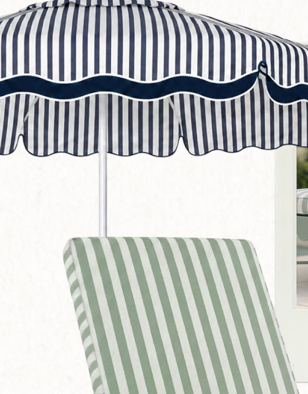Freya Striped Sunbrella Umbrella