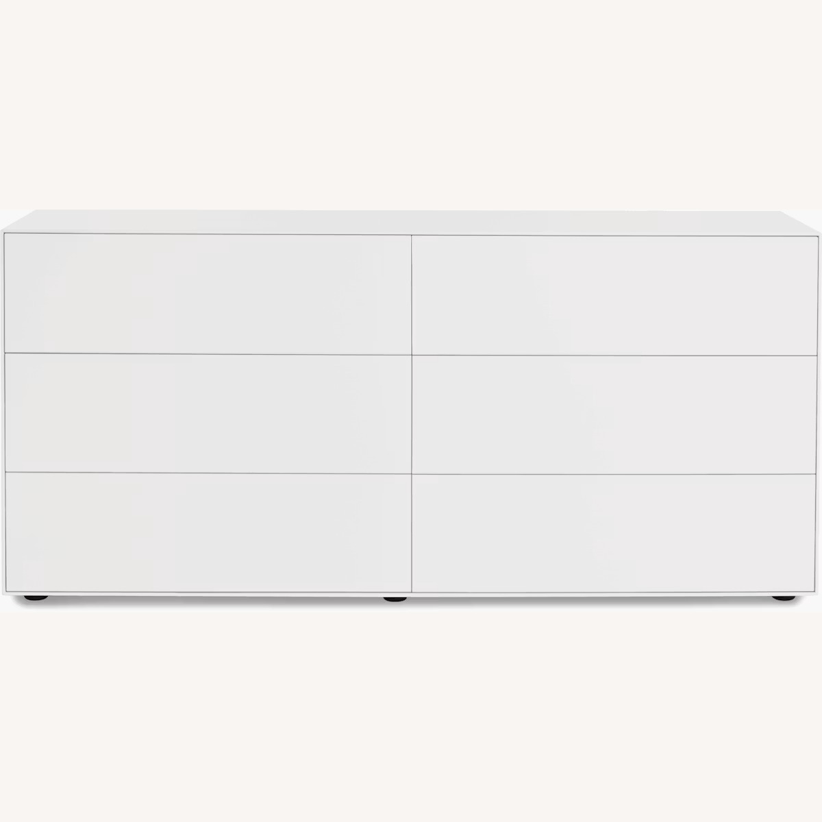 Image of Design Within Reach White Dresser And Side Table