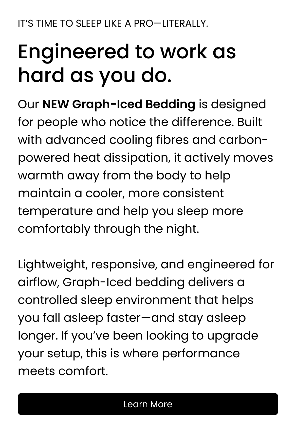 Bedding engineered at the highest level.