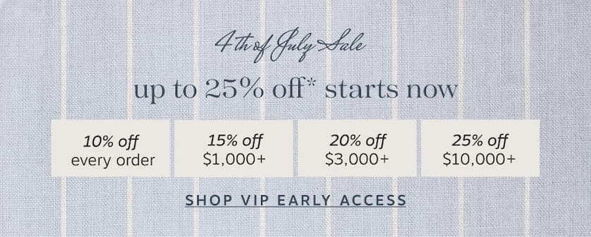 Fourth of July Sale:U p to 25% off starts now*