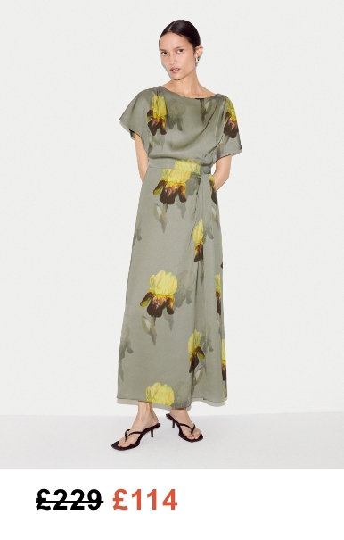 Iris Cap Sleeve Satin Dress