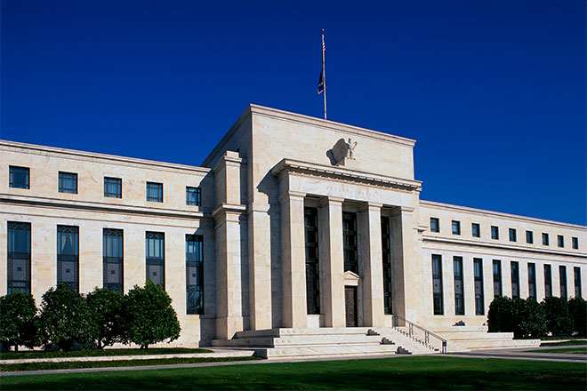 The Federal Reserve building.