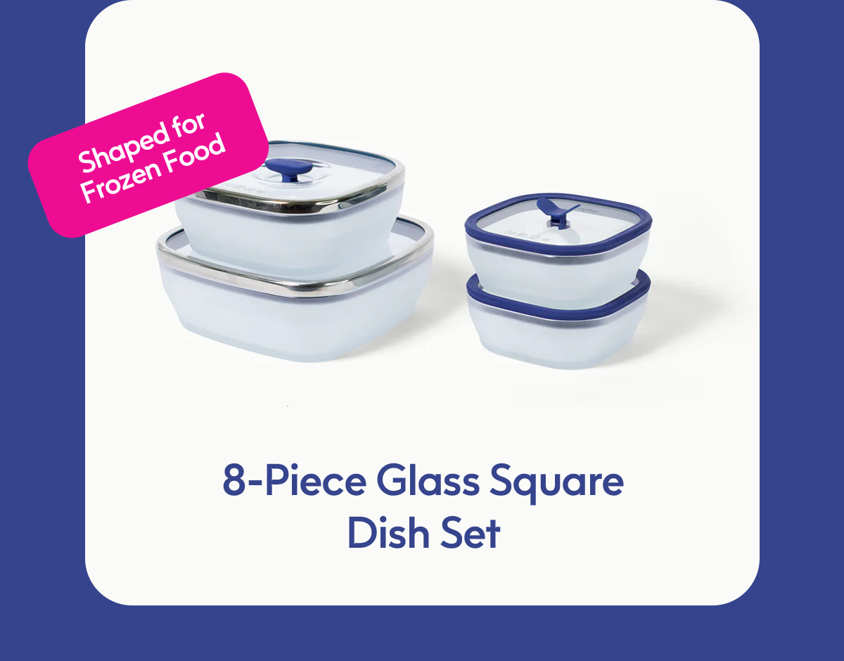 8-Piece Glass Square Dish Set