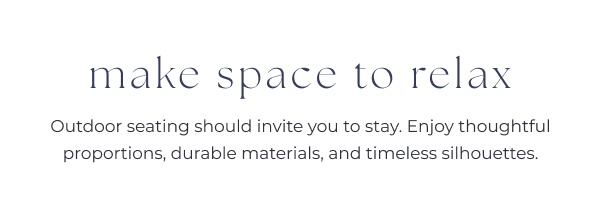 make space to relax