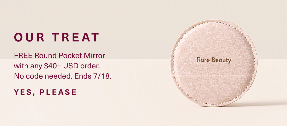 FREE Round Pocket Mirror with any $40+ USD order. No code needed. Ends 7/18.