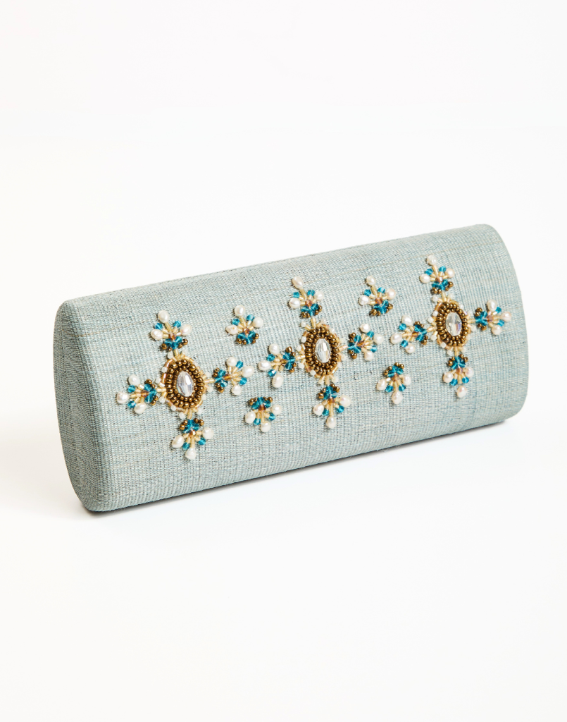 Image of Peridot Beaded Clutch