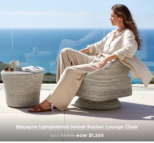 Biscayne Upholstered Swivel Rocker Lounge Chair