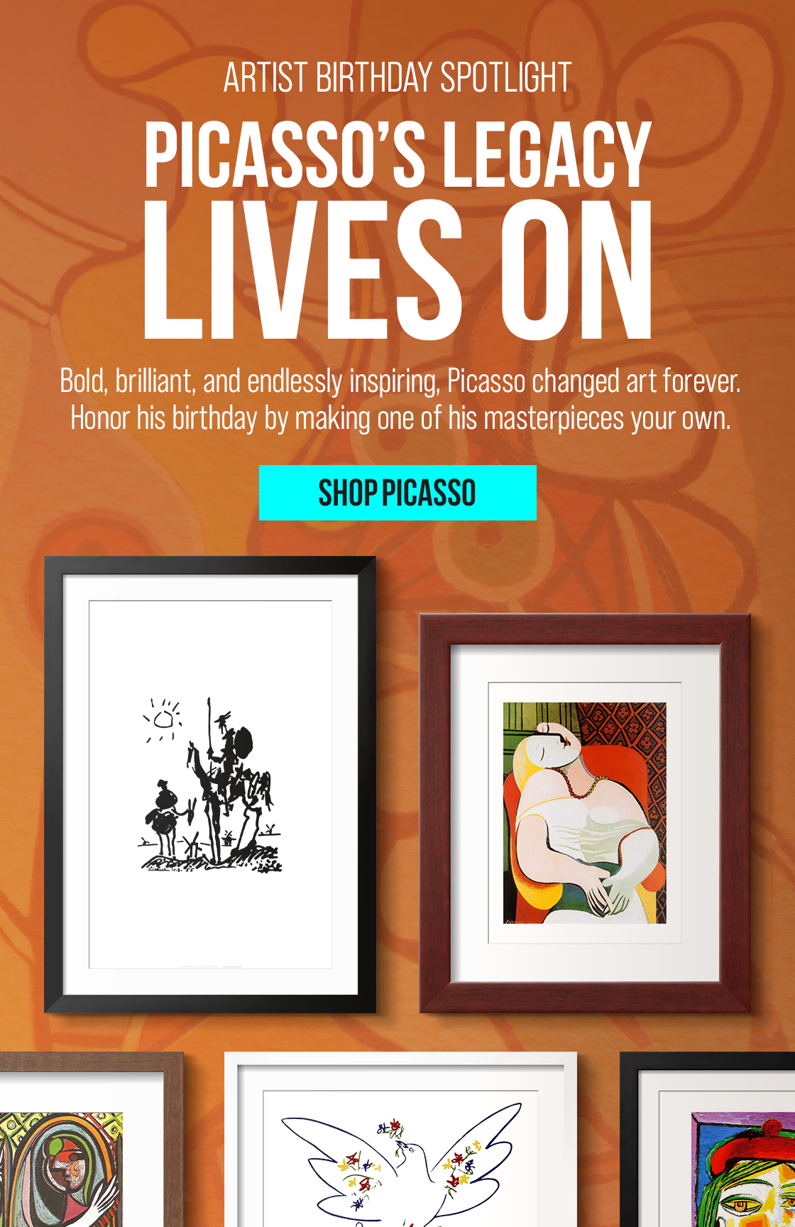 Artist Birthday Spotlight: Picasso’s Legacy Lives On - Bold, brilliant, and endlessly inspiring, Picasso changed art forever. Honor his birthday by making one of his masterpieces your own.