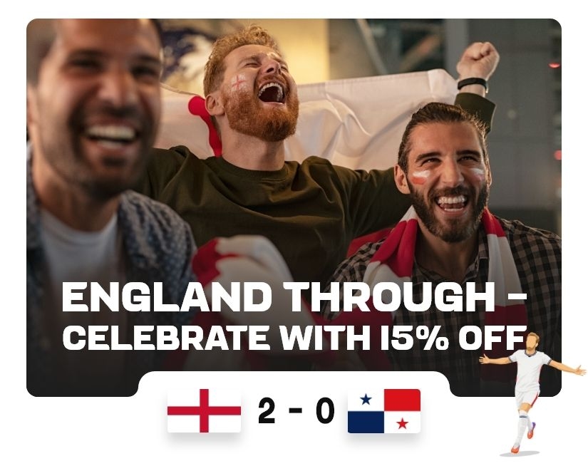 England Through - Celebrate with 15% Off