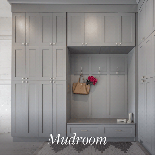 Florence Grey Shaker in Mudroom