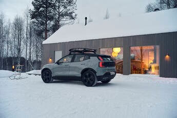 Volvo EX30 Cross Country with Swedish winter cabin