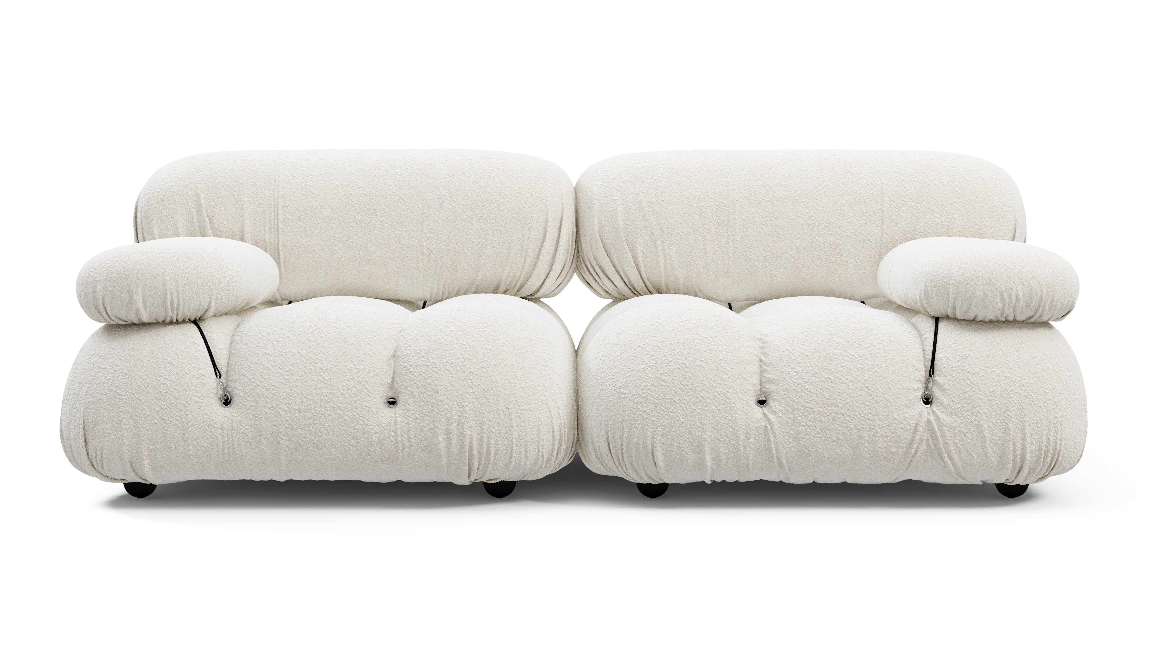 Image of Bellini Sofa - Mario Bellini Two Seater Sofa, White Boucle