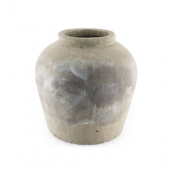 Image of Kavala Distressed Olive Brown Jar