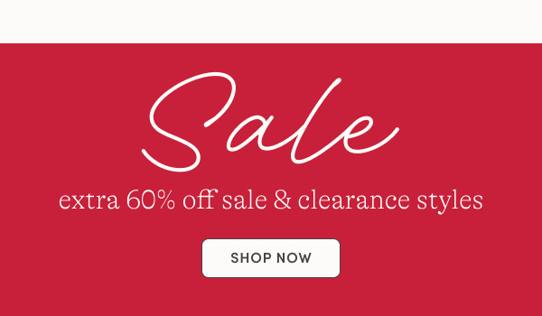extra 60% off sale & clearance