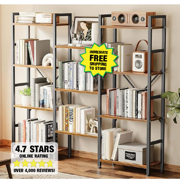 Triple-Column 4-Tier Bookshelf - ONLY $39.99 After Rebate*!