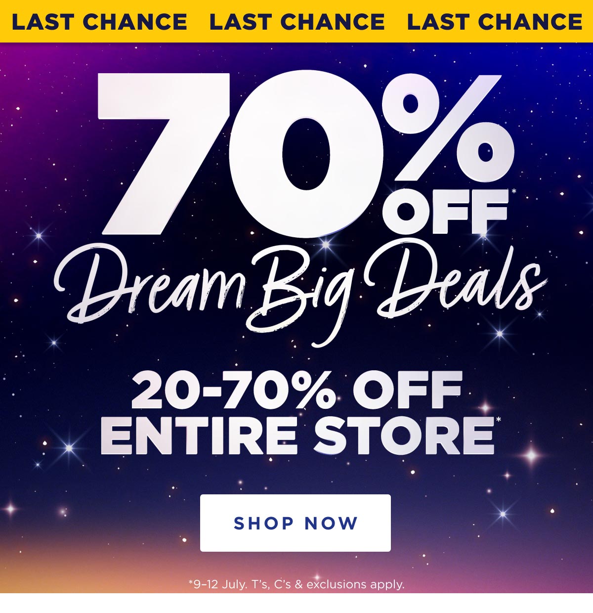 70% Off Dream Big Deals
