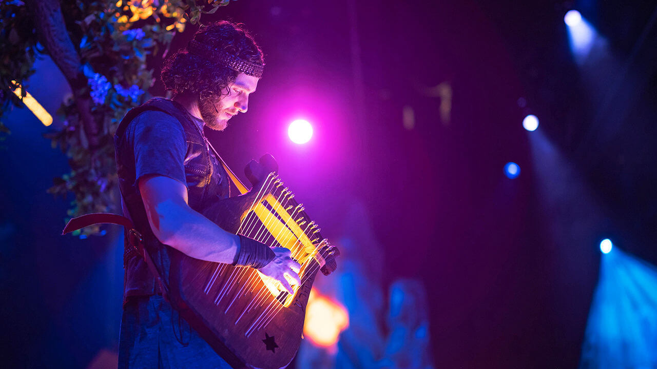 An actor plays a harb in the theatre production 'David' at Sight & Sound theatre in Branson, Missouri. 