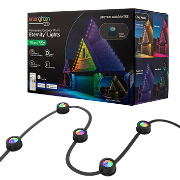 Enbrighten 100-foot Permanent Outdoor Wi-Fi Eternity Eave Lights