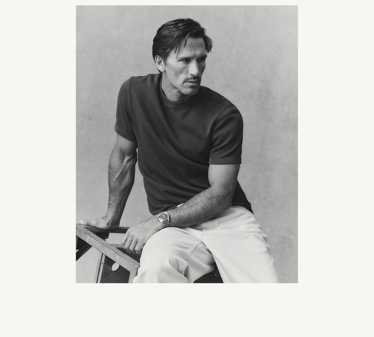 The Organic Cotton Short Sleeve Crew in Burgundy Waffle