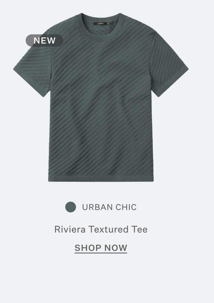 Riviera Textured Tee in Urban Chic