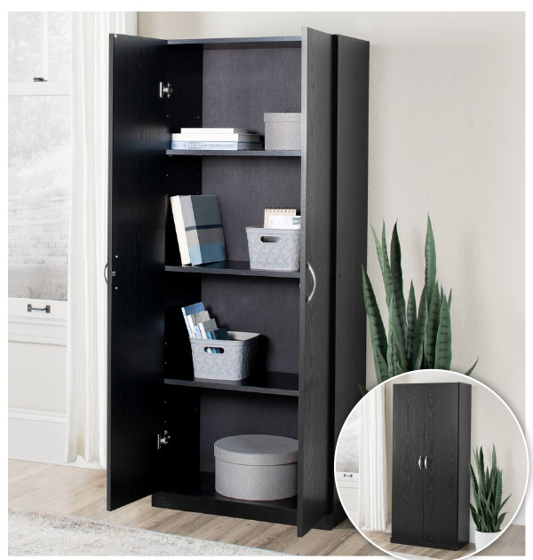 2-Door Bourbon Oak Storage Cabinet - ONLY $49.99 After Rebate*!