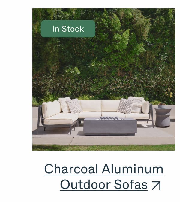 Charcoal Aluminum Outdoor Sofas 
