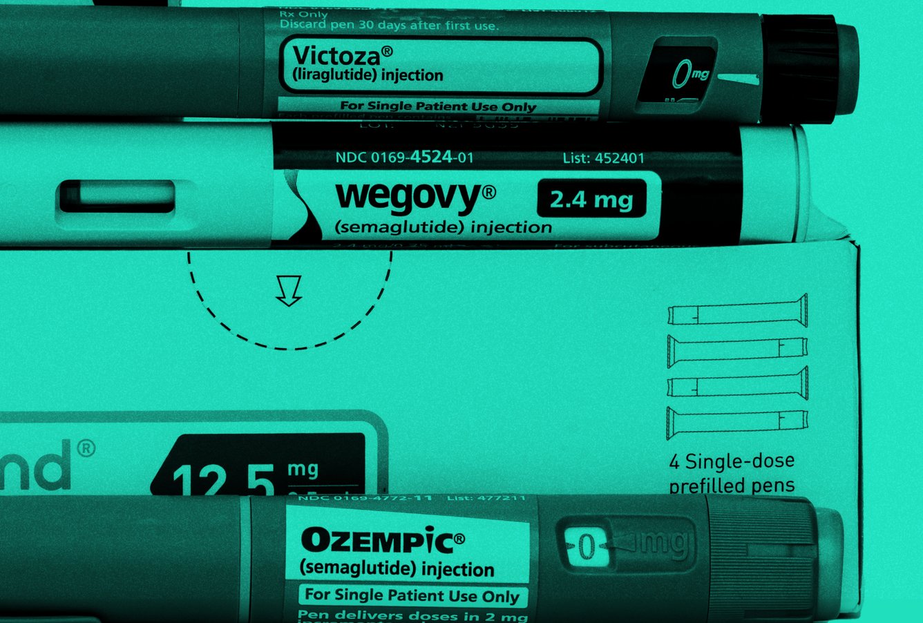 A pile of weight-loss drugs