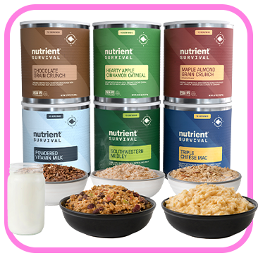 Nutrient Survival Freeze Dried Emergency Food Supply 6-Count (122 Total Servings)
