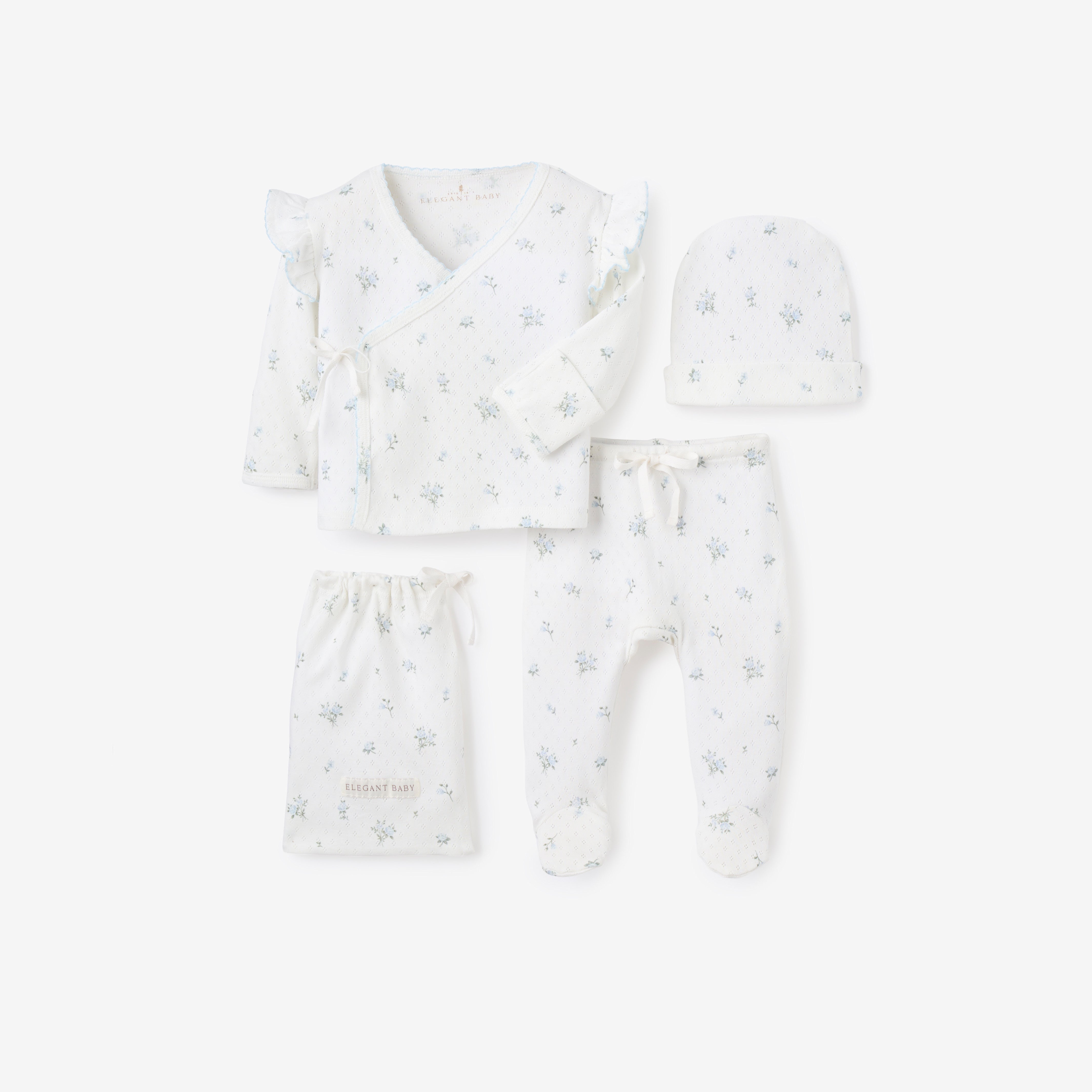 Image of English Rose Organic Cotton 3Pc Layette Set