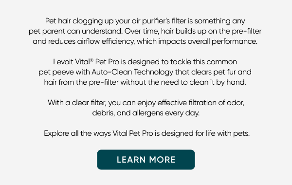 Pet hair clogging up your air purifier's filter