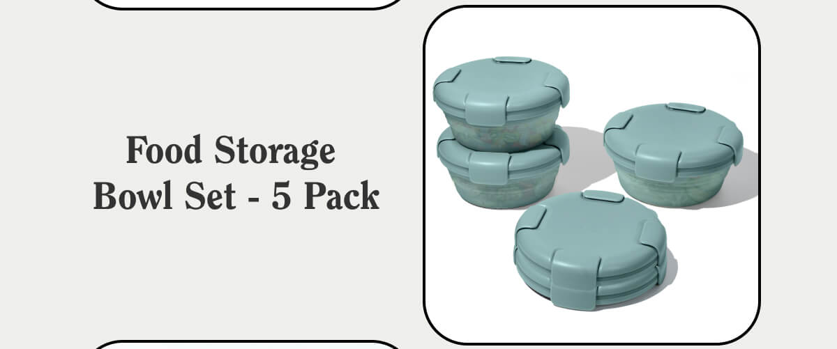 Food Storage Bowl Set - 5 Pack