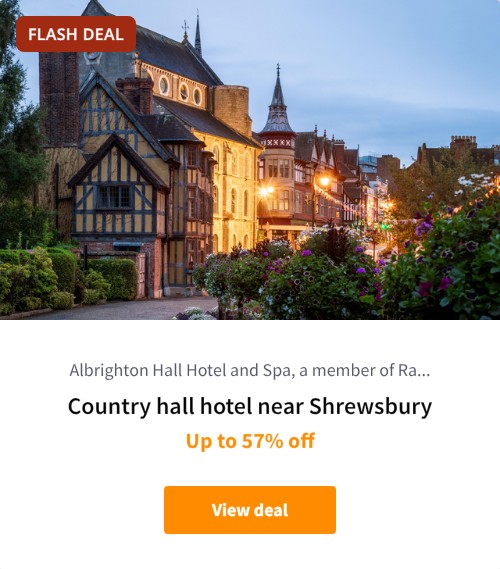 Country hall hotel near Shrewsbury