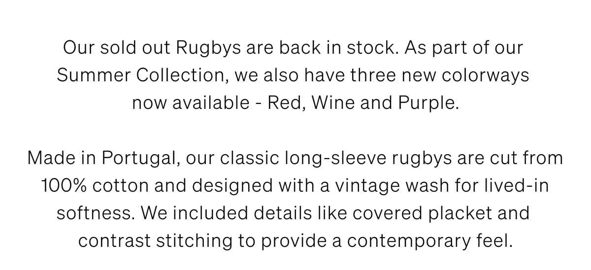 The Rugbys | [SHOP NOW]