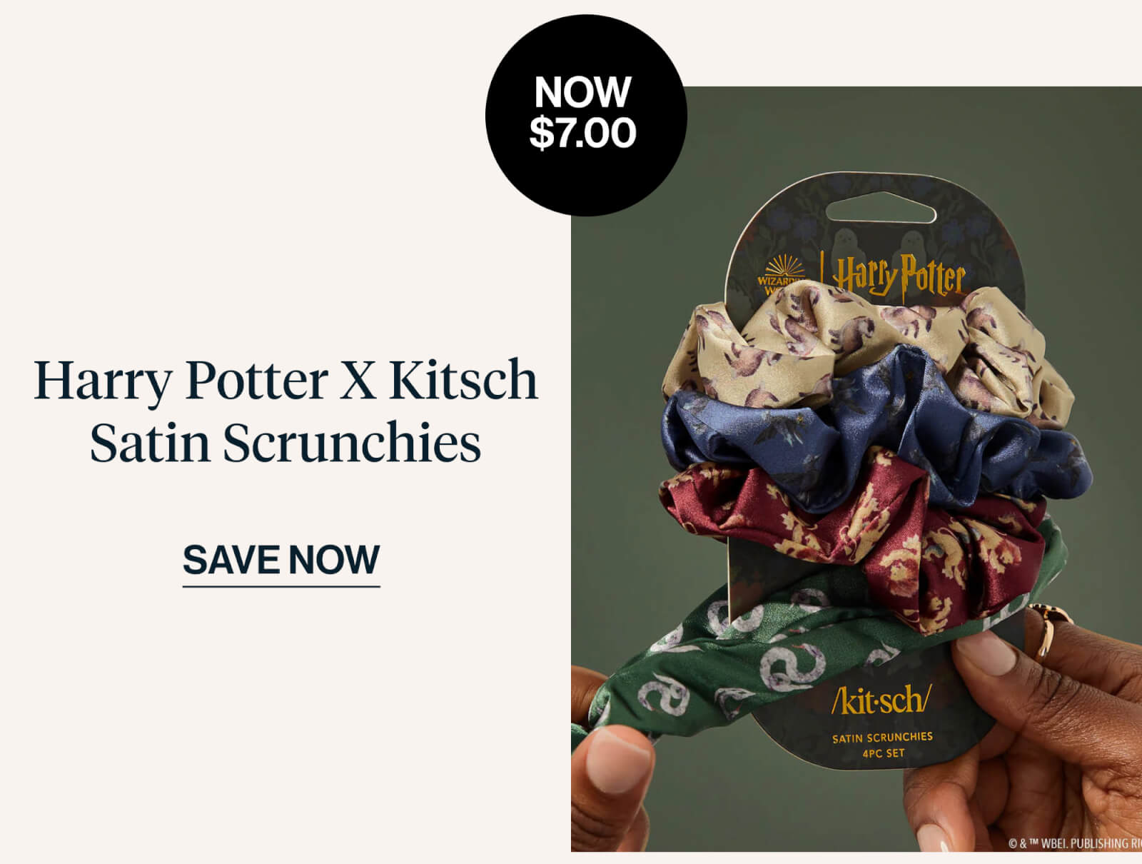 Harry Potter X Kitsch Satin Scrunchies