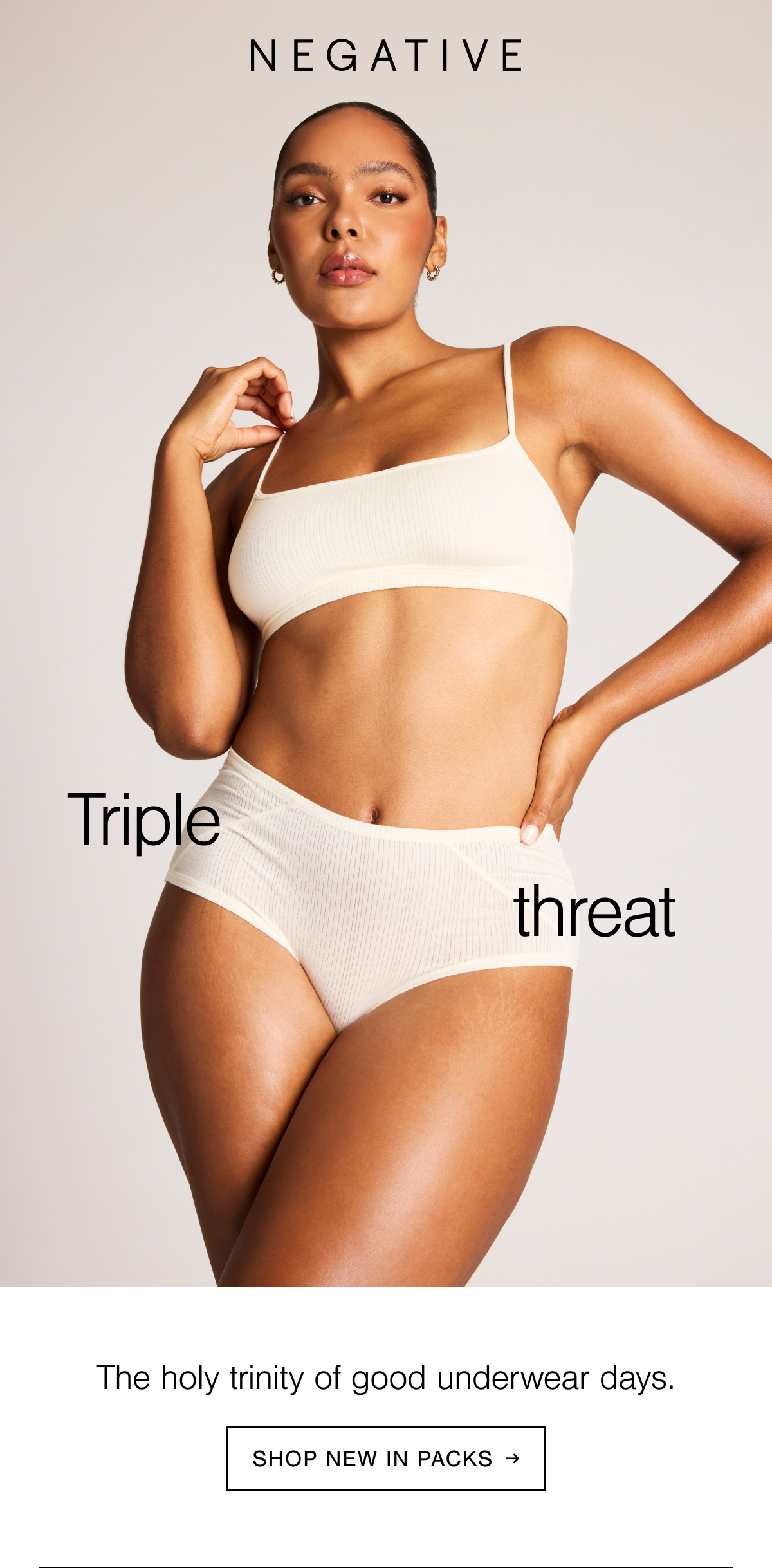 Our iconic butter-soft Whipped fabric in the classic bralette silhouette and a low rise boy short brief. Shop new in Whipped underwear packs.