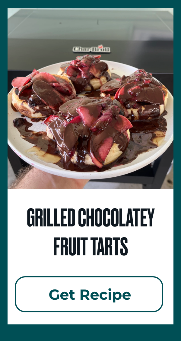 Grilled Chocolatey Fruit Tarts