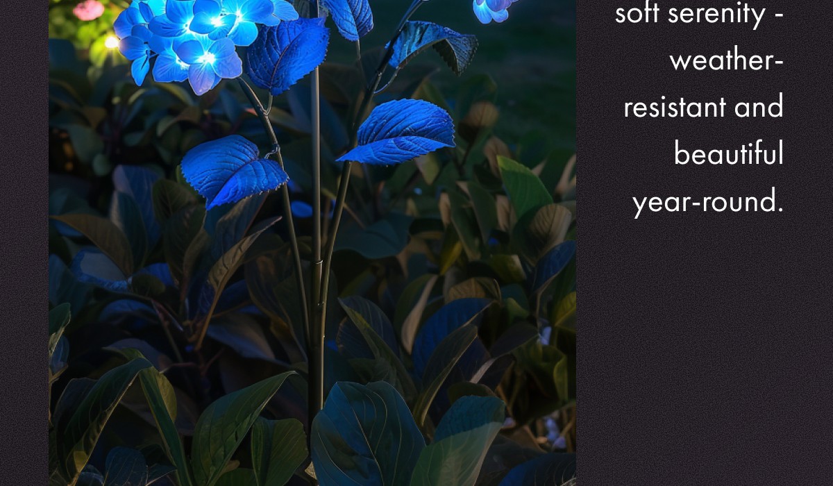 Glowing blooms that light up your garden with soft serenity - weather-resistant and beautiful year-round.