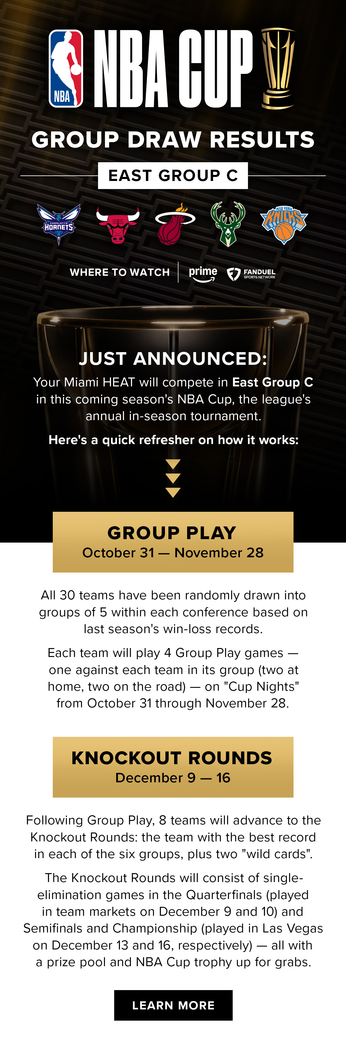 NBA Cup Group Draw Results | Learn More