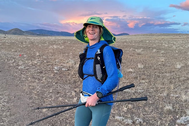 Penn Vet’s Rose Nolen-Walston makes her way through the Cocodona 250 in May 2026.