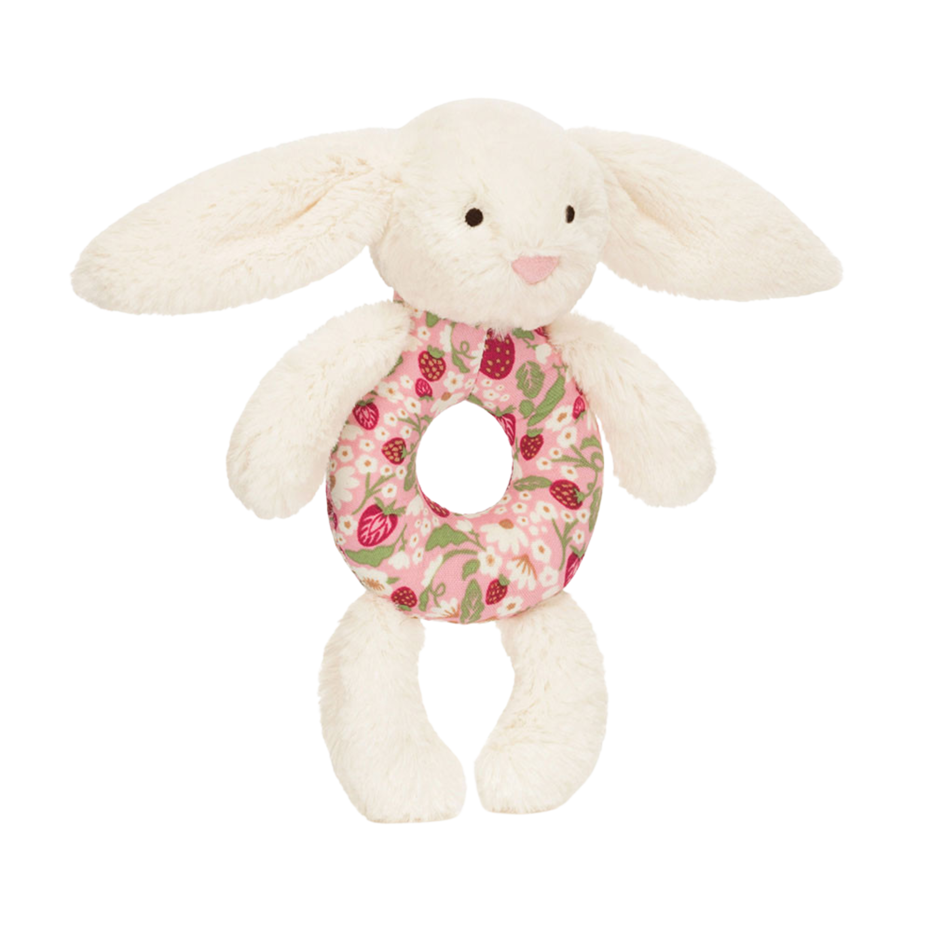 Image of Blossom Cream Bunny 'Berry' Ring Rattle