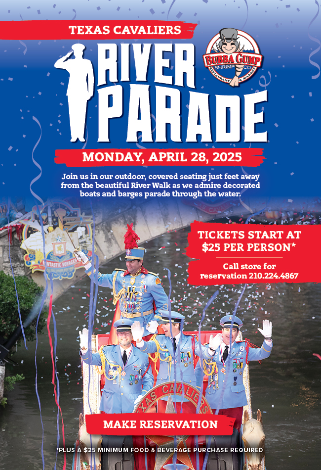 Texas Cavaliers River Parade. Monday, April 28, 2025. Tickets start at $25 per person.