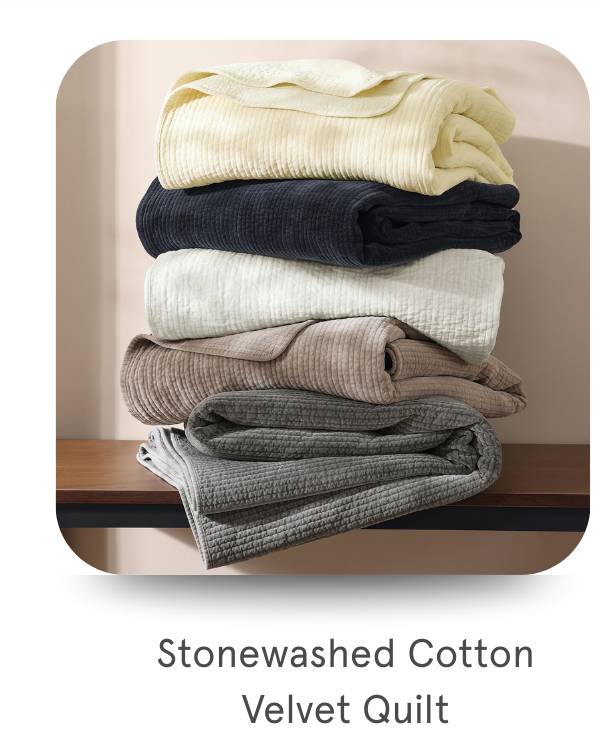 Stonewashed Cotton Velvet Quilt