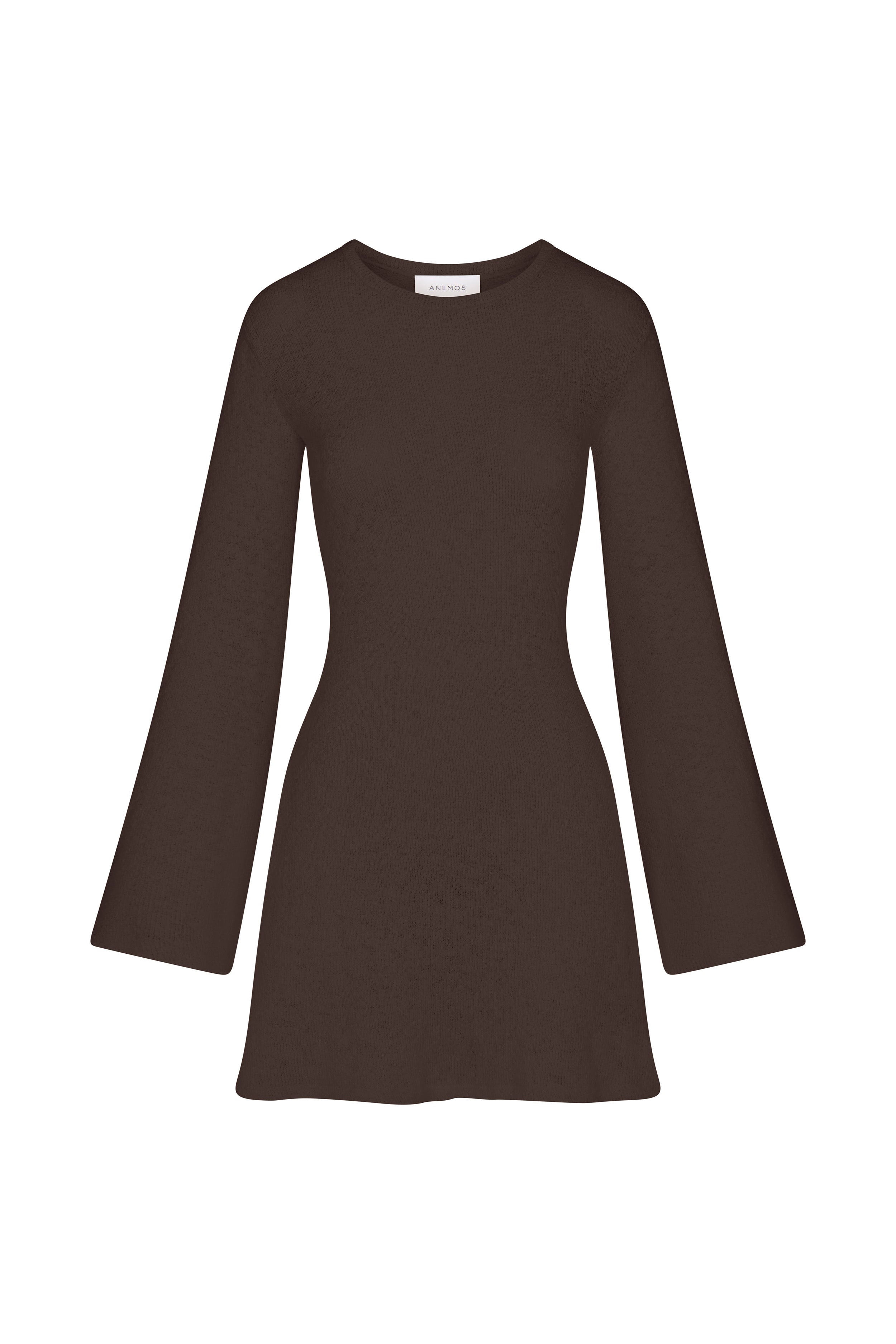 Image of Bell Sleeve Mini Dress in Cotton Crochet Knit