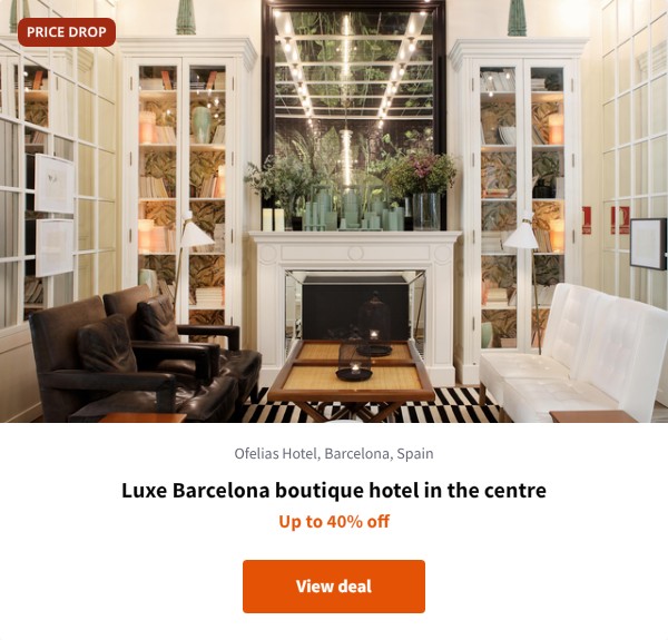 Luxe Barcelona boutique hotel in the centre