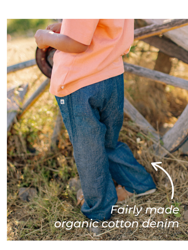 Cotton Denim Pants