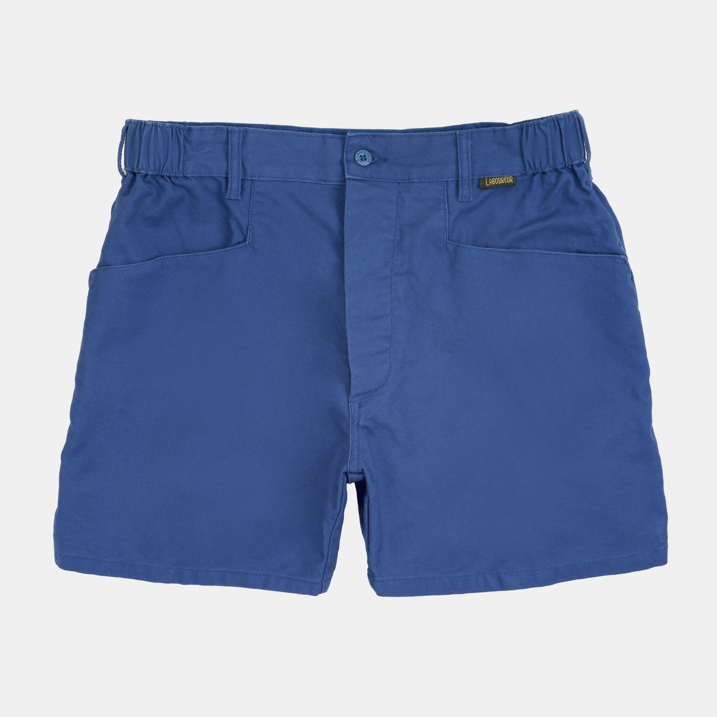 Image of Le Laboureur x Gardenheir French Cotton Work Short in Stonewashed French Blue